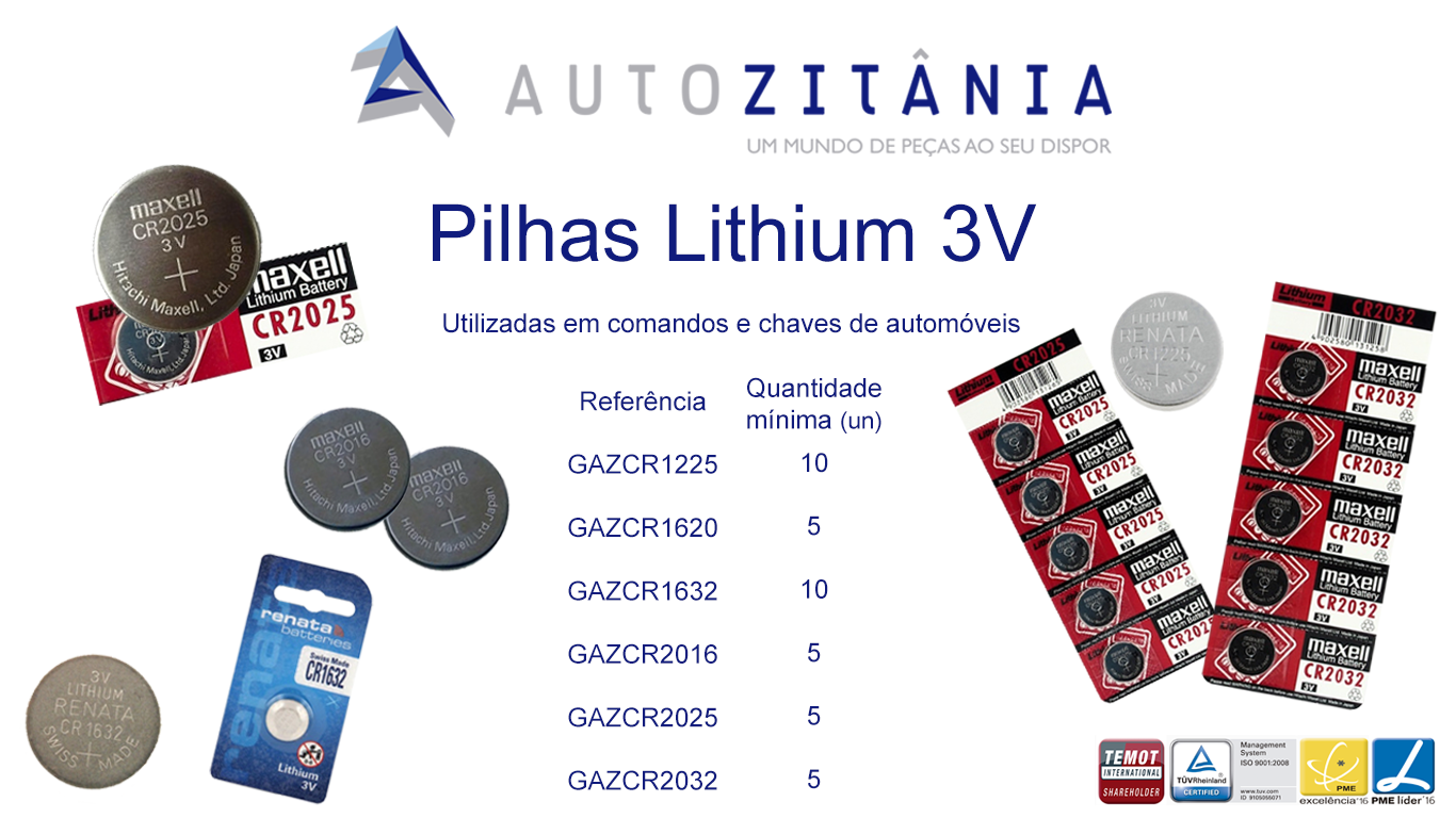 PILHAS LITHIUM 3V